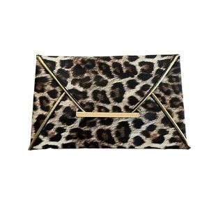 Leopard envelope clutch